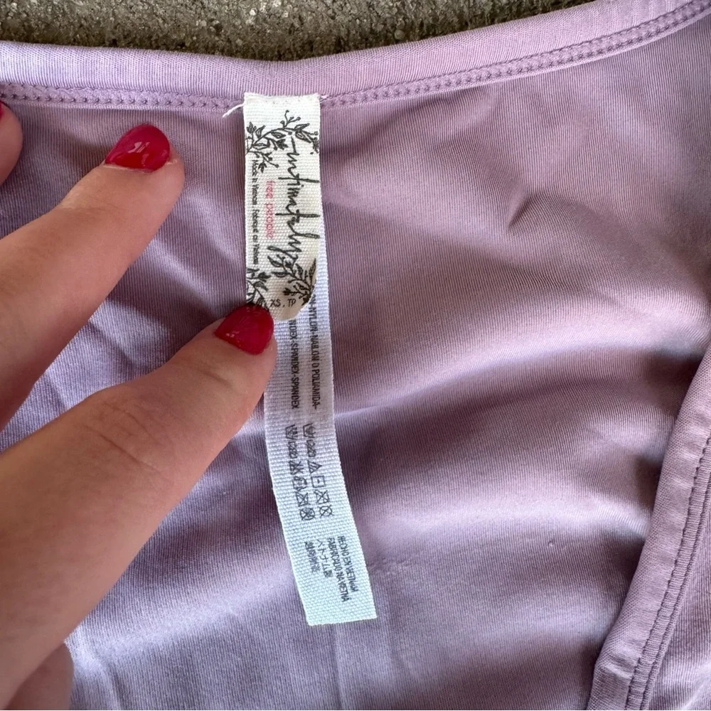 Purple V Cut Free People Bodysuit Size‎ XS